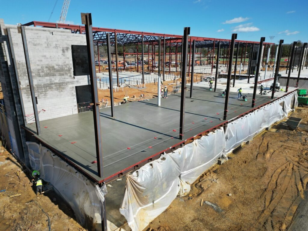 School Construction - Commercial concrete construction in Carrollton, Texas